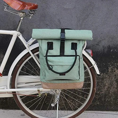 Nylon Roll-top Bike Panniers Shoulder Tote Bag R130