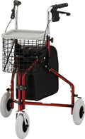 Red 3-Wheeled Rollator Walker R667120