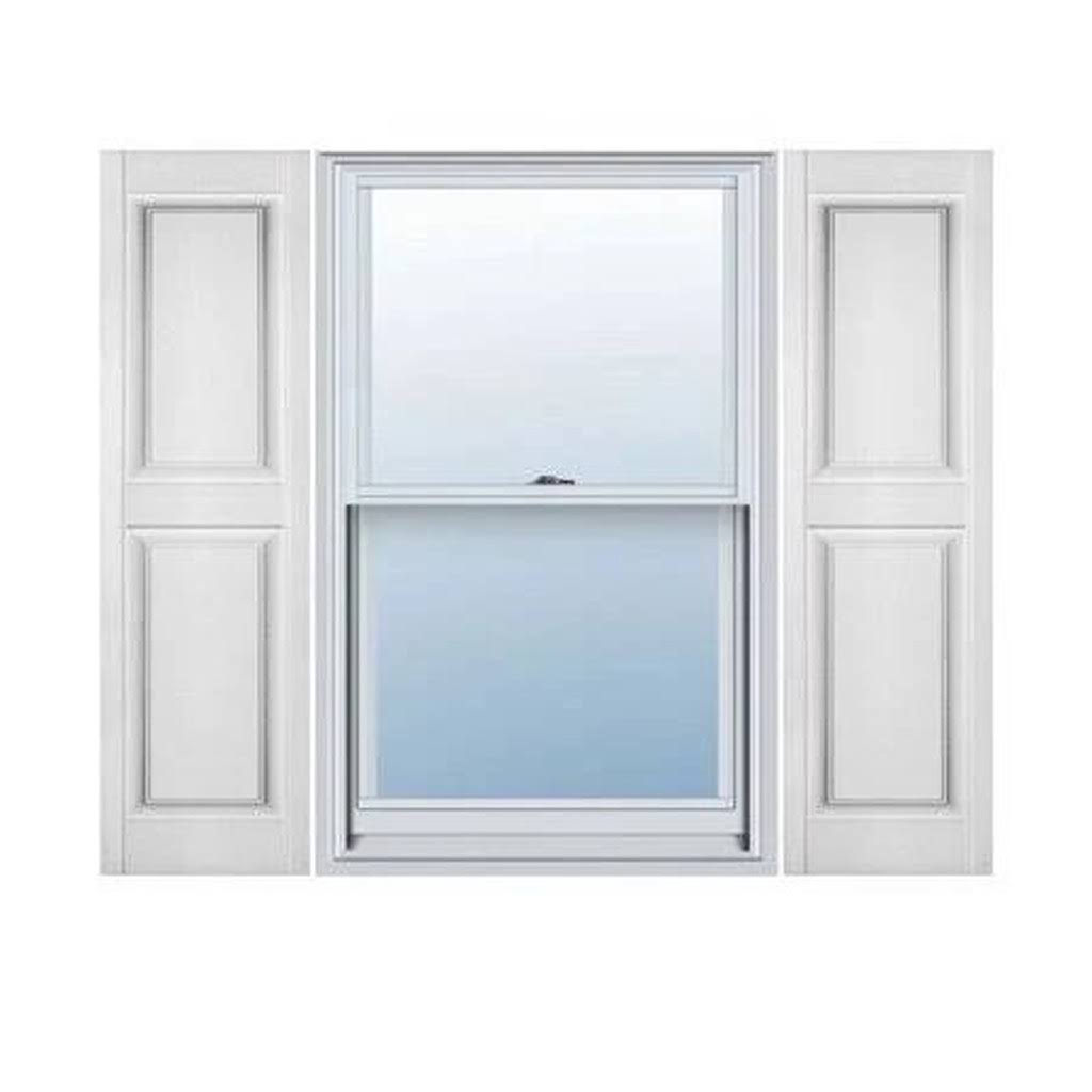 12 inchw x 47 inchh Vinyl Williamsburg Double Panel Shutters K94466