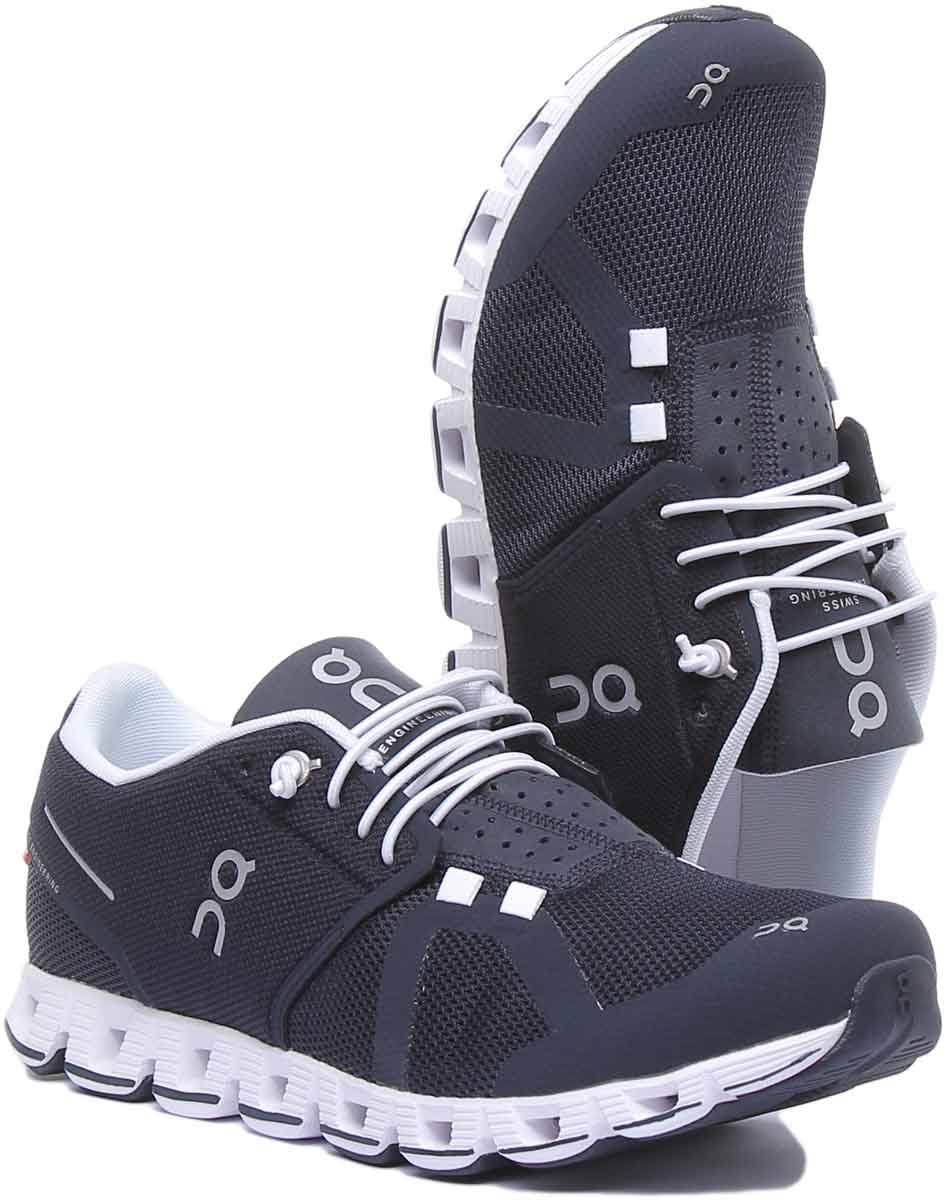 Navy White Running Shoes U9337