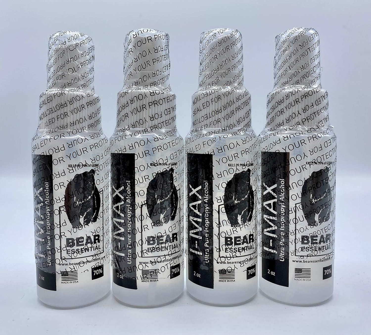 High Purity USP Grade Isopropyl Alcohol 99.5+% 20 Liters with Four 2 oz USP Grade IPA 70% Spray Bottles A449875