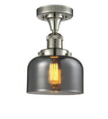 Polished Nickel X-Large Bell 1 Light Semi-Flush Mount O69492