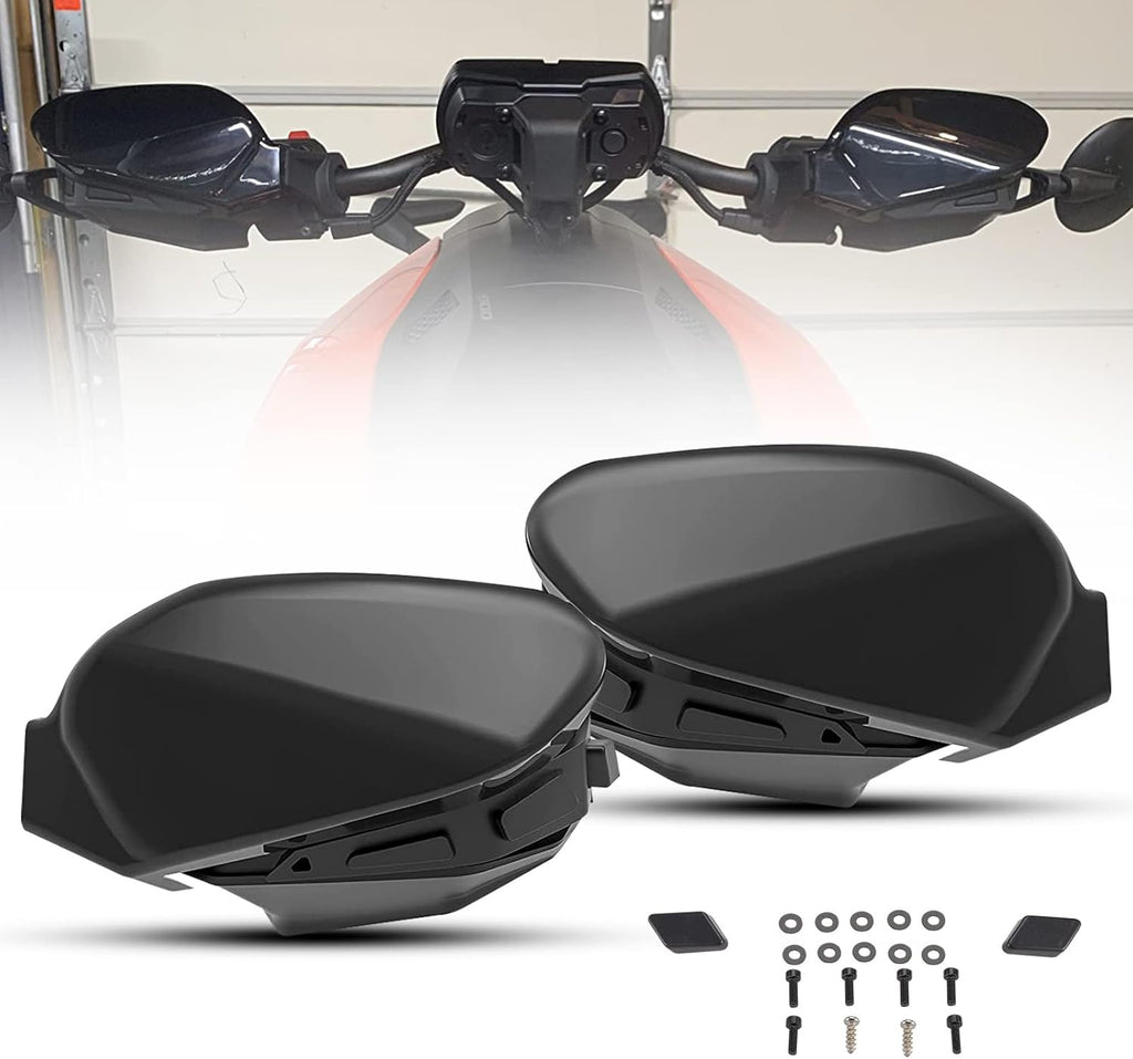 Black Plastic Hand Guards Wind Deflector Kit Pack of 2 Y71770