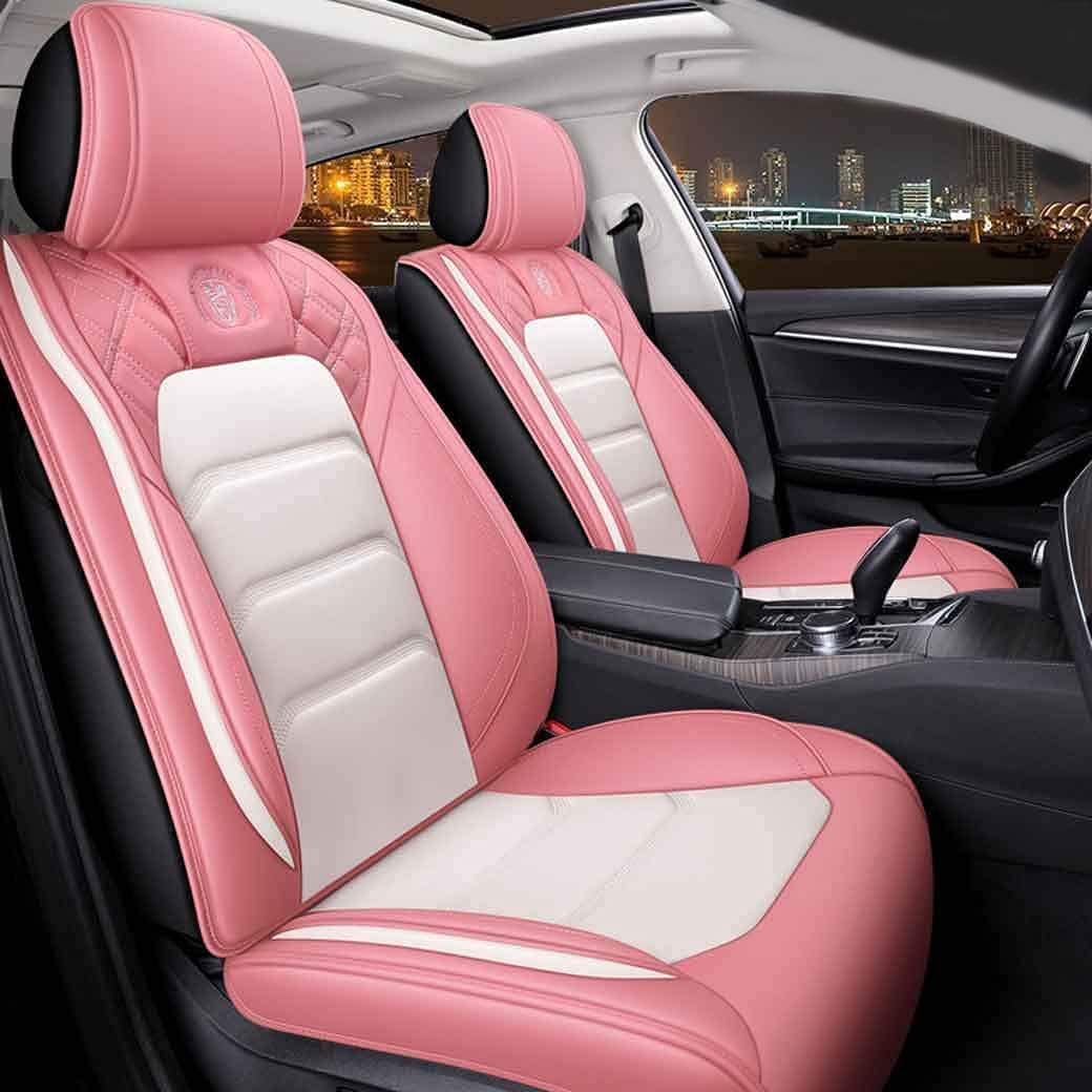 Green Leather Car Seat Covers 5 Seats Full Set O9546