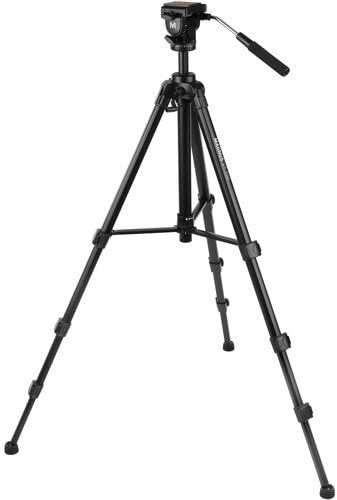 Aluminum Video Tripod System with Fluid Head, Extends to 82”, Max Load 15 lb, Carry Case Z32407