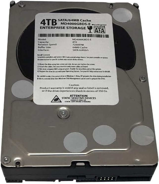 4TB 7200RPM 64MB Cache SATA 6.0Gb/s 3.5inch Internal Hard Drive Pack of 2 E23317