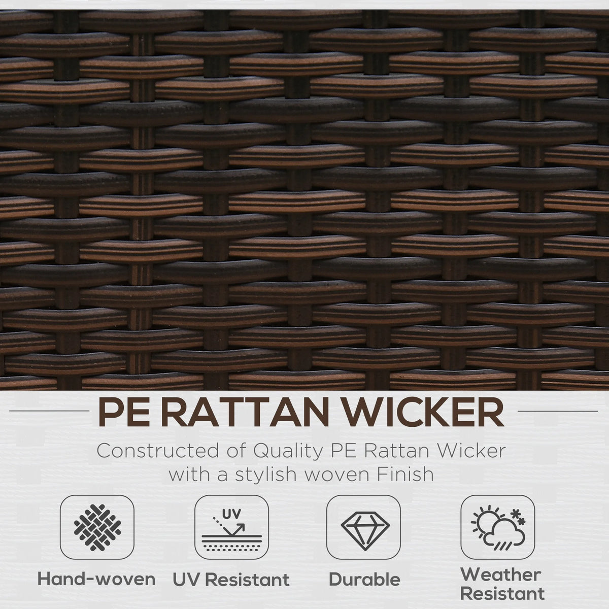 Beige 4-Piece Rattan Furniture Set O361541