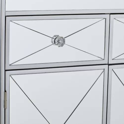 Silver 2-Drawer Accent Cabinet T34046