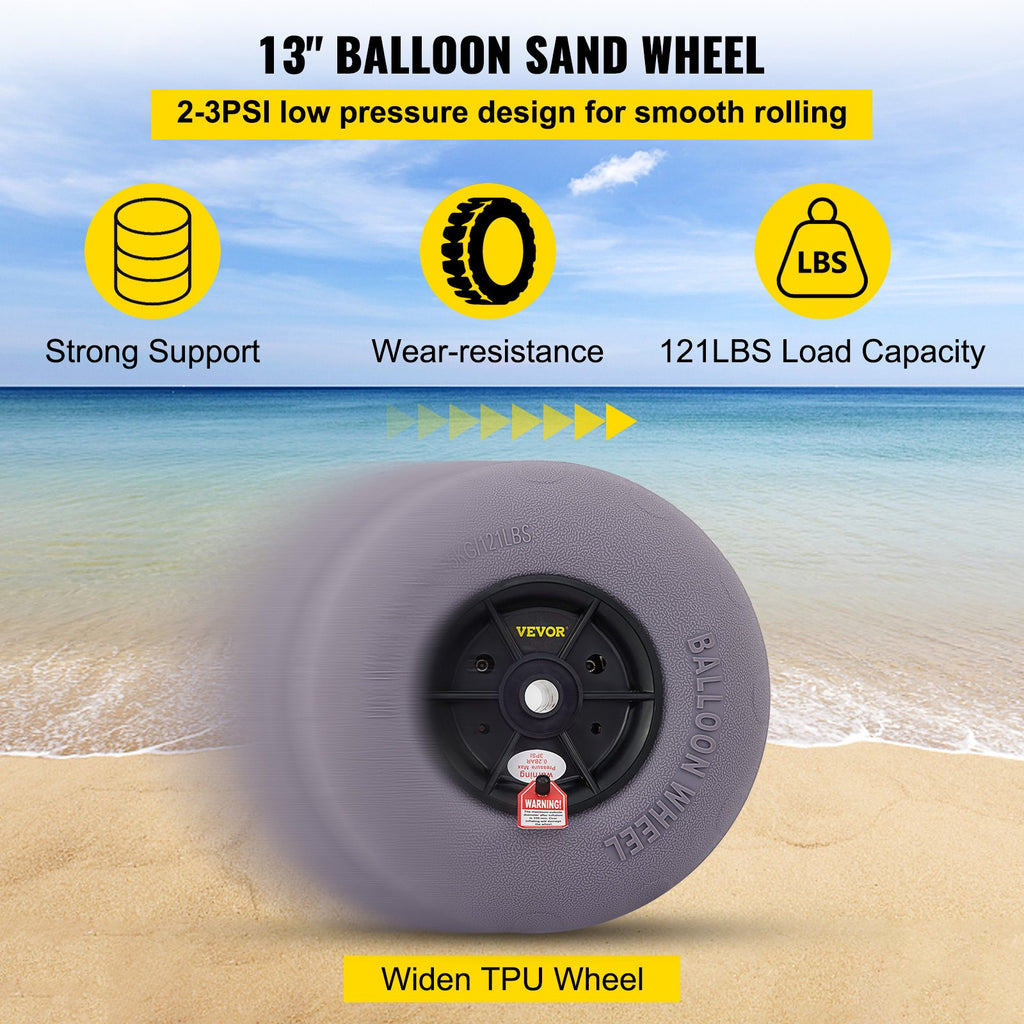 13 in. Replacement Sand Tires, Pack of 2 U706