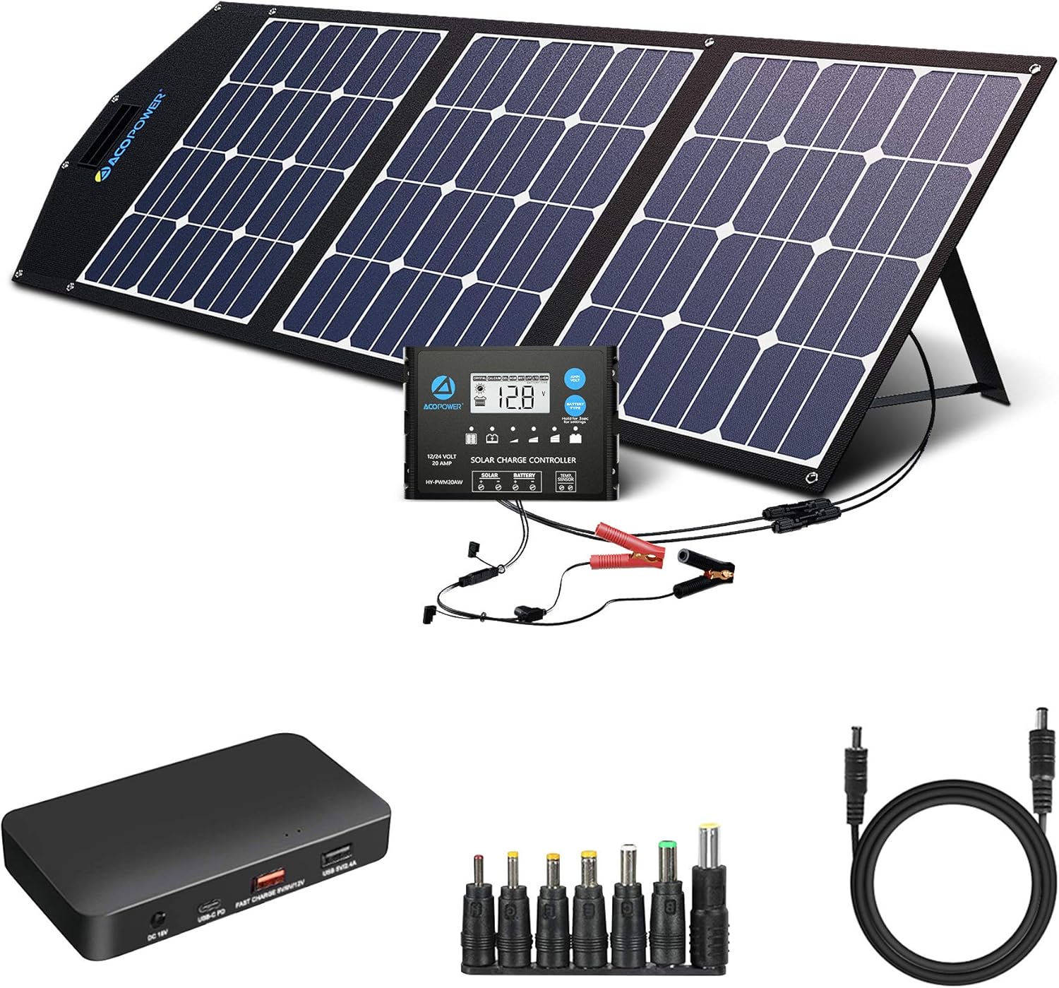120W Foldable Solar Panel Suitcase with 20A Charge Controller Z930
