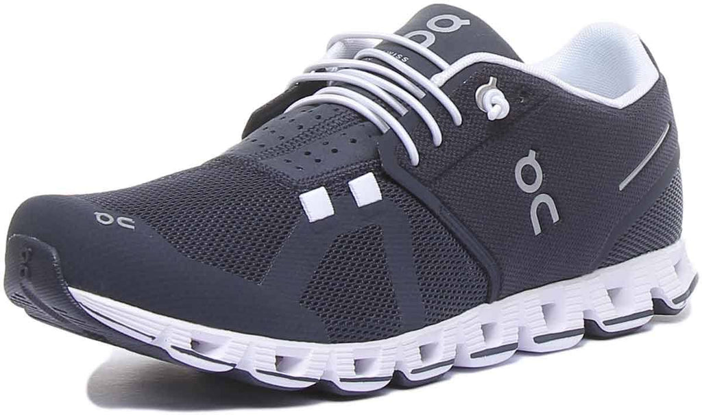 Navy White Running Shoes U9337