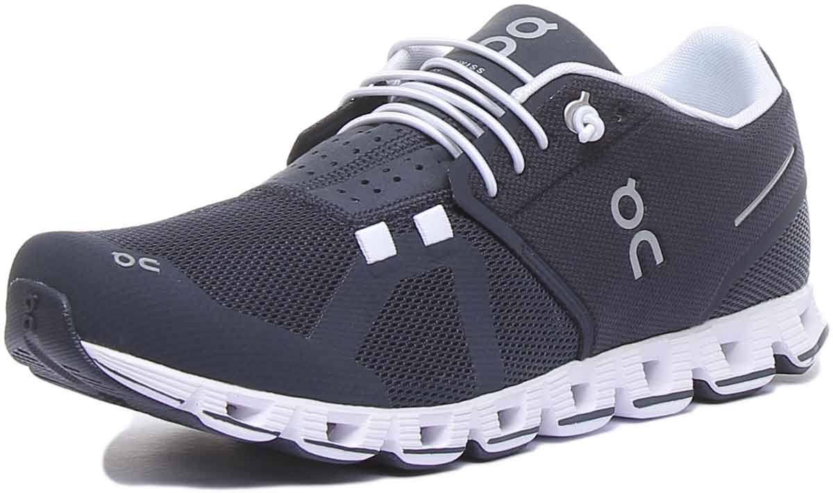 Navy White Running Shoes U9337