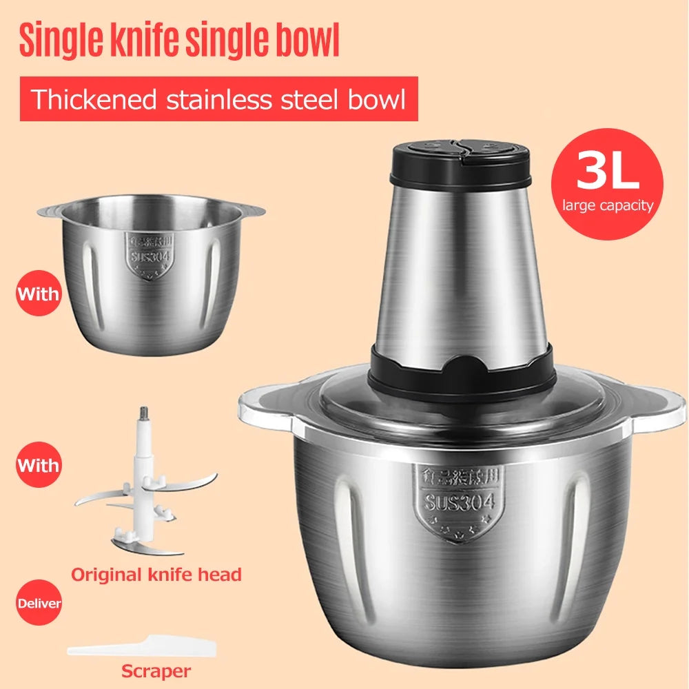 250W Electric Meat Grinder with 3L Stainless Steel Blender N36112