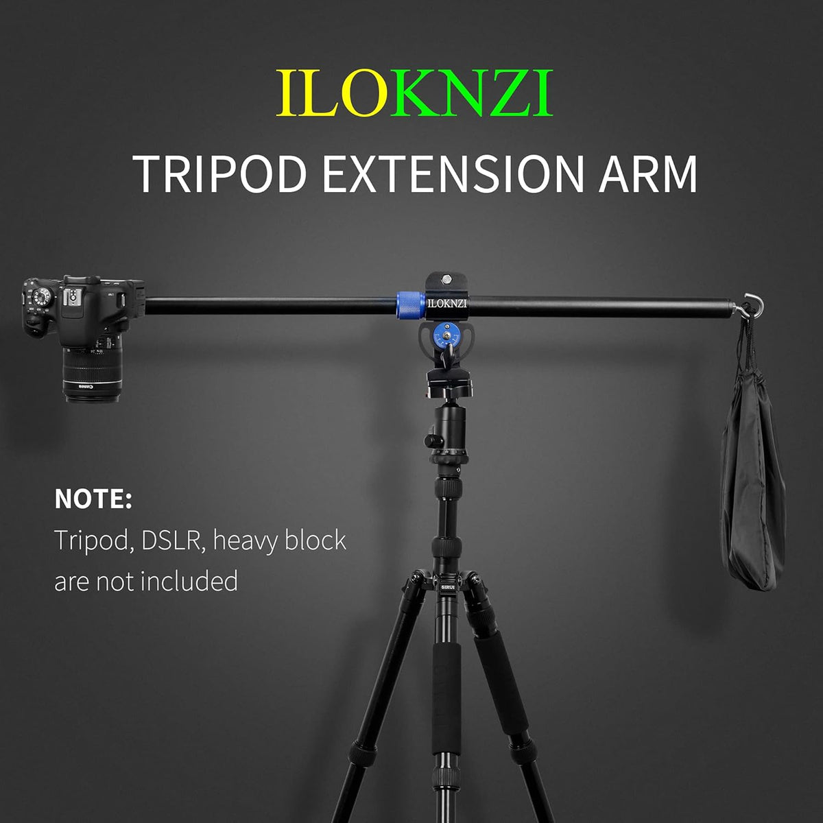 30 Inch Aluminum Tripod Extension Arm Overhead Camera Mount with Phone Holder W63341