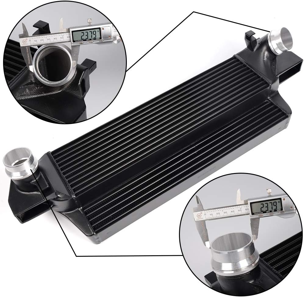 Front Mount Intercooler Kit for BMW F54 F55 F56 F57 2014 Up Black L4360