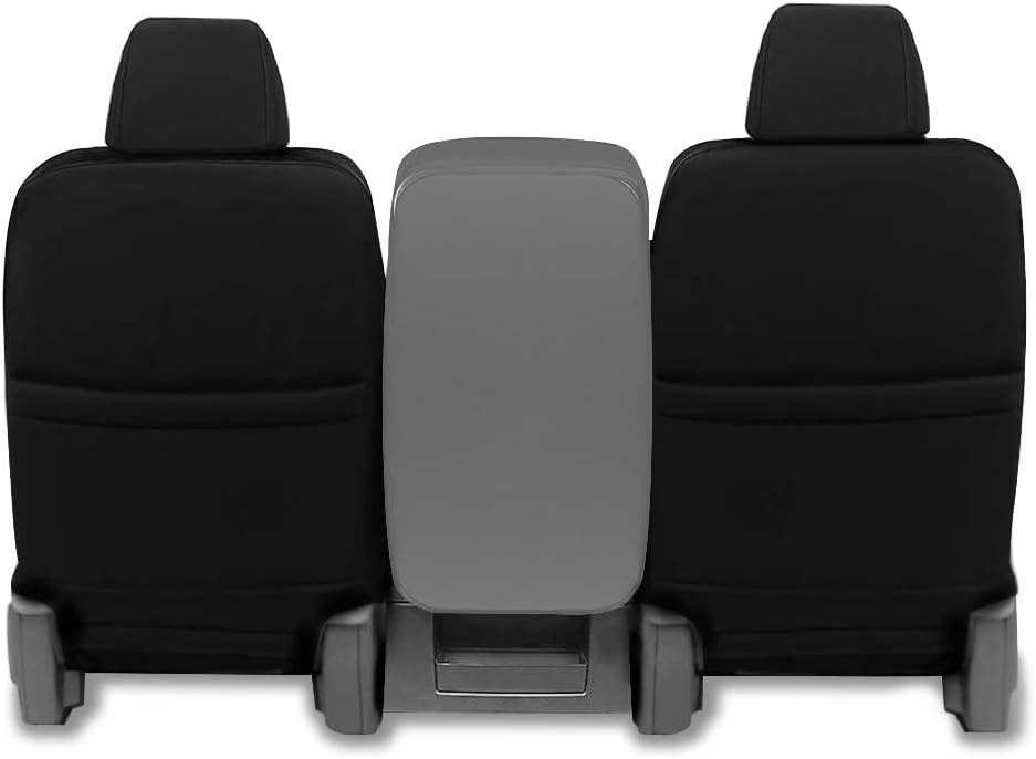Gray & Black Neoprene Front Seat Covers V8872