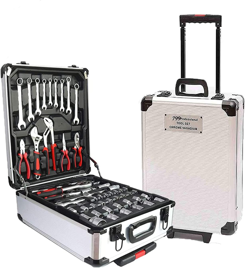 Black Portable Hand Tool Set with Toolbox I70471