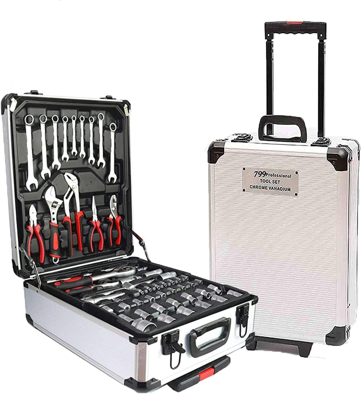 Black Portable Hand Tool Set with Toolbox I70471