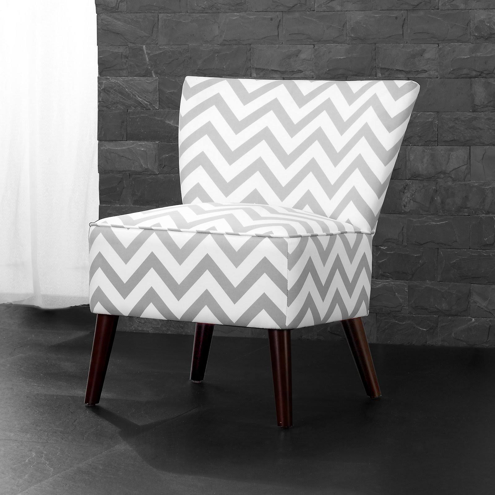 Gray Chevron Accent Chair J493780