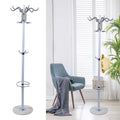 4 Tier White Coat Rack with 16 Hooks A4132