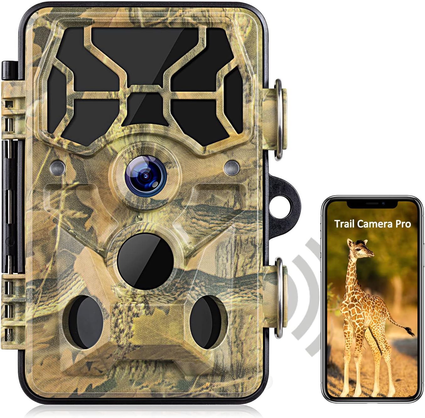24MP 1296P WIFI Trail Camera with 120° Wide-Angle Night Vision Infrared Motion Sensor IP66 Waterproof S21302