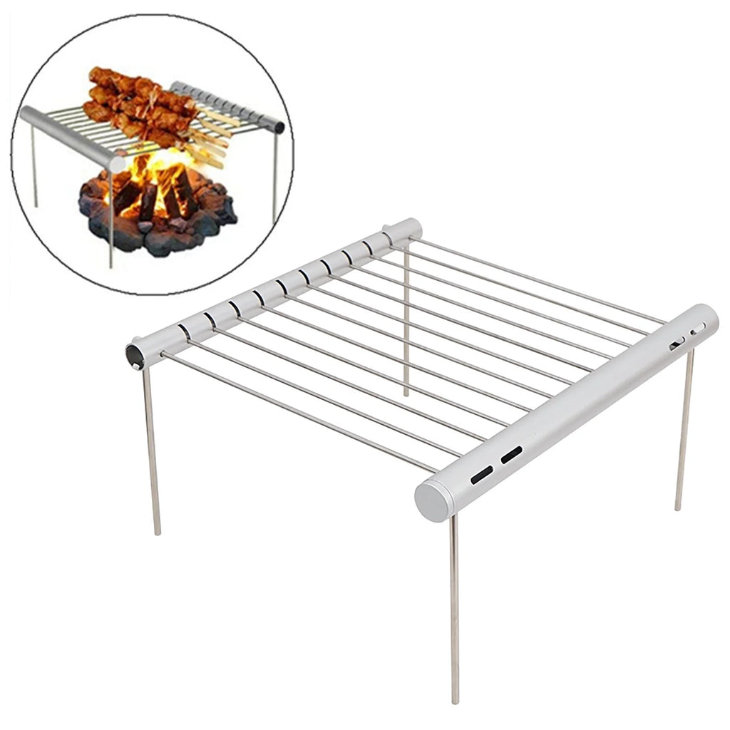 Portable Folding Barbeque Grill with Outdoor Baking Tray Holder M115