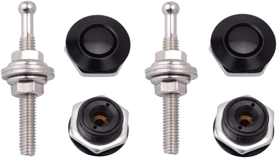Quick Release Hood Pins 2 Pack 2.44" Diameter Black N182