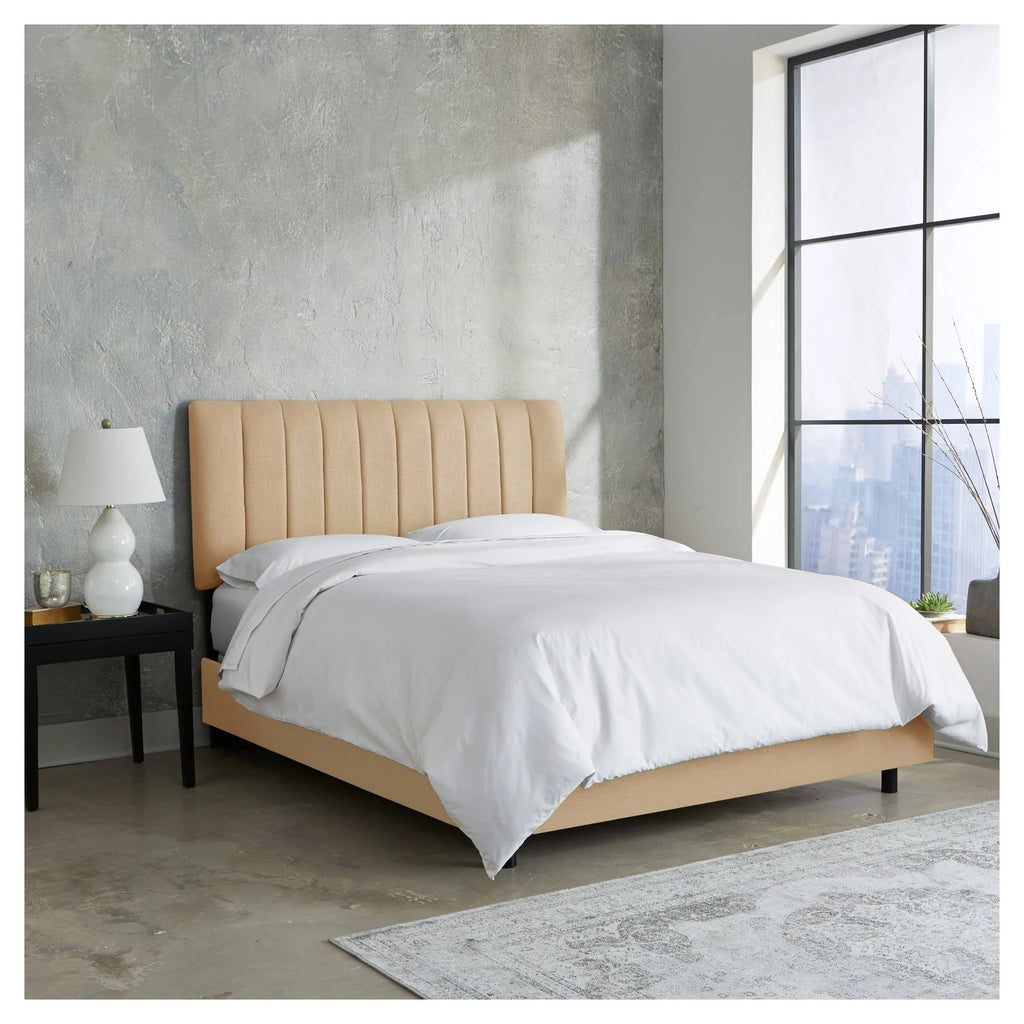 Twin Channel Seam Bed Sandstone Linen V9686
