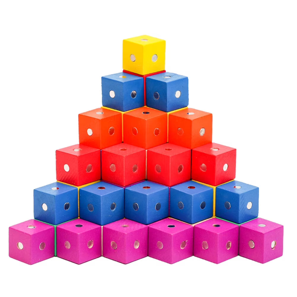 30 Pcs Magnetic Building Blocks Wooden Cube Toys I806