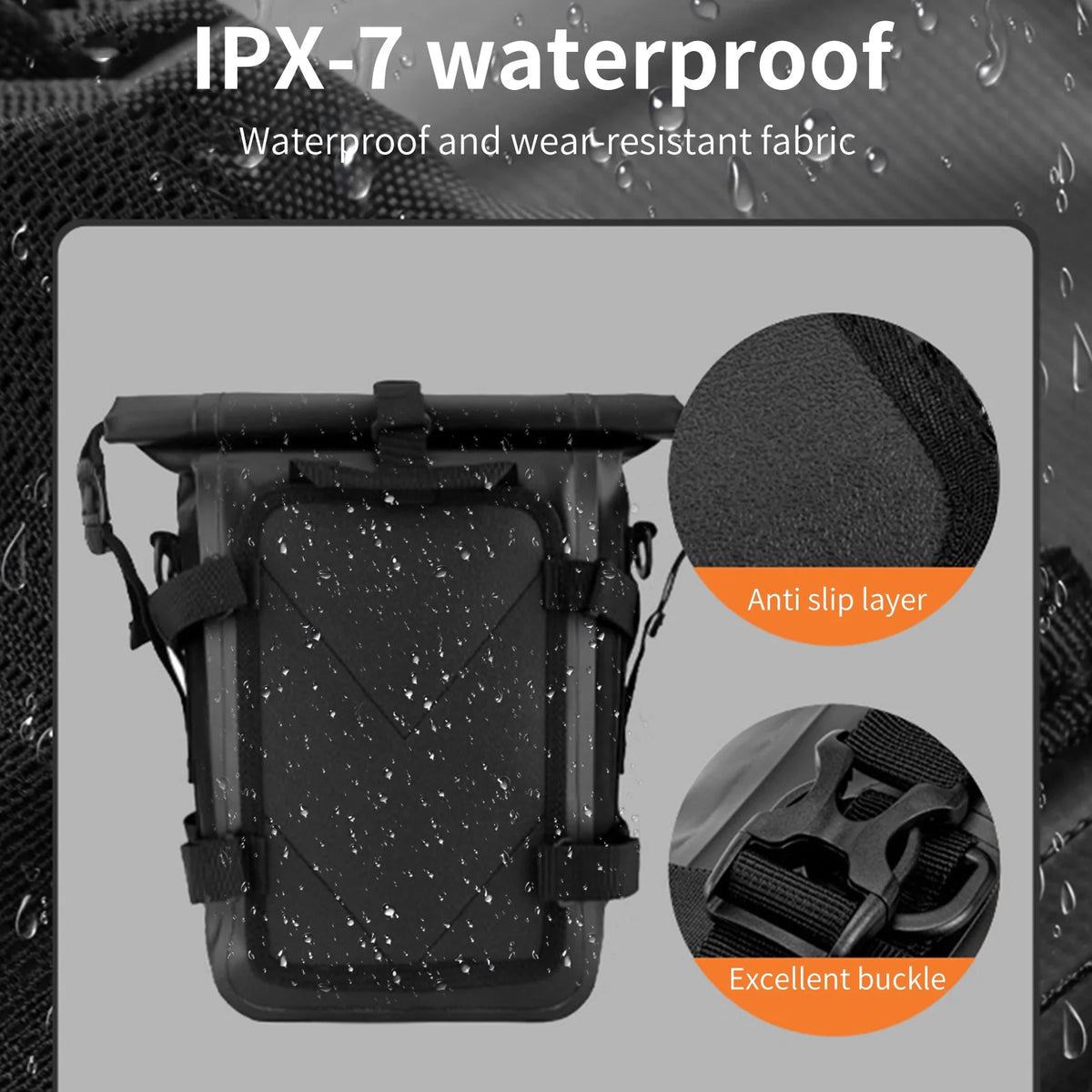 Motorcycle Bag, Waterproof 8L Frame Motorbike Side W381867