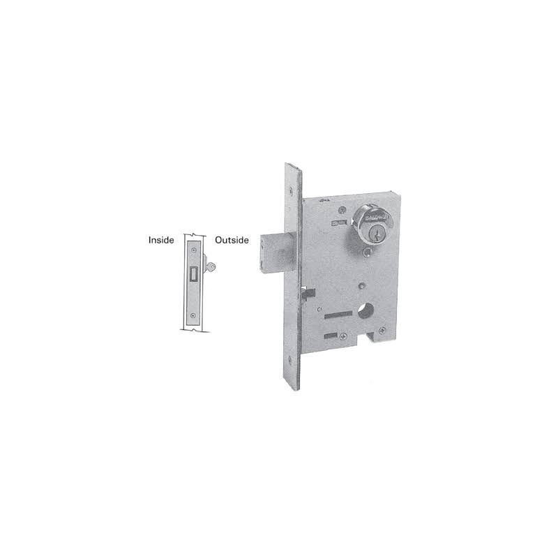 Non-Lacquered Brass Mortise Deadlock O7033
