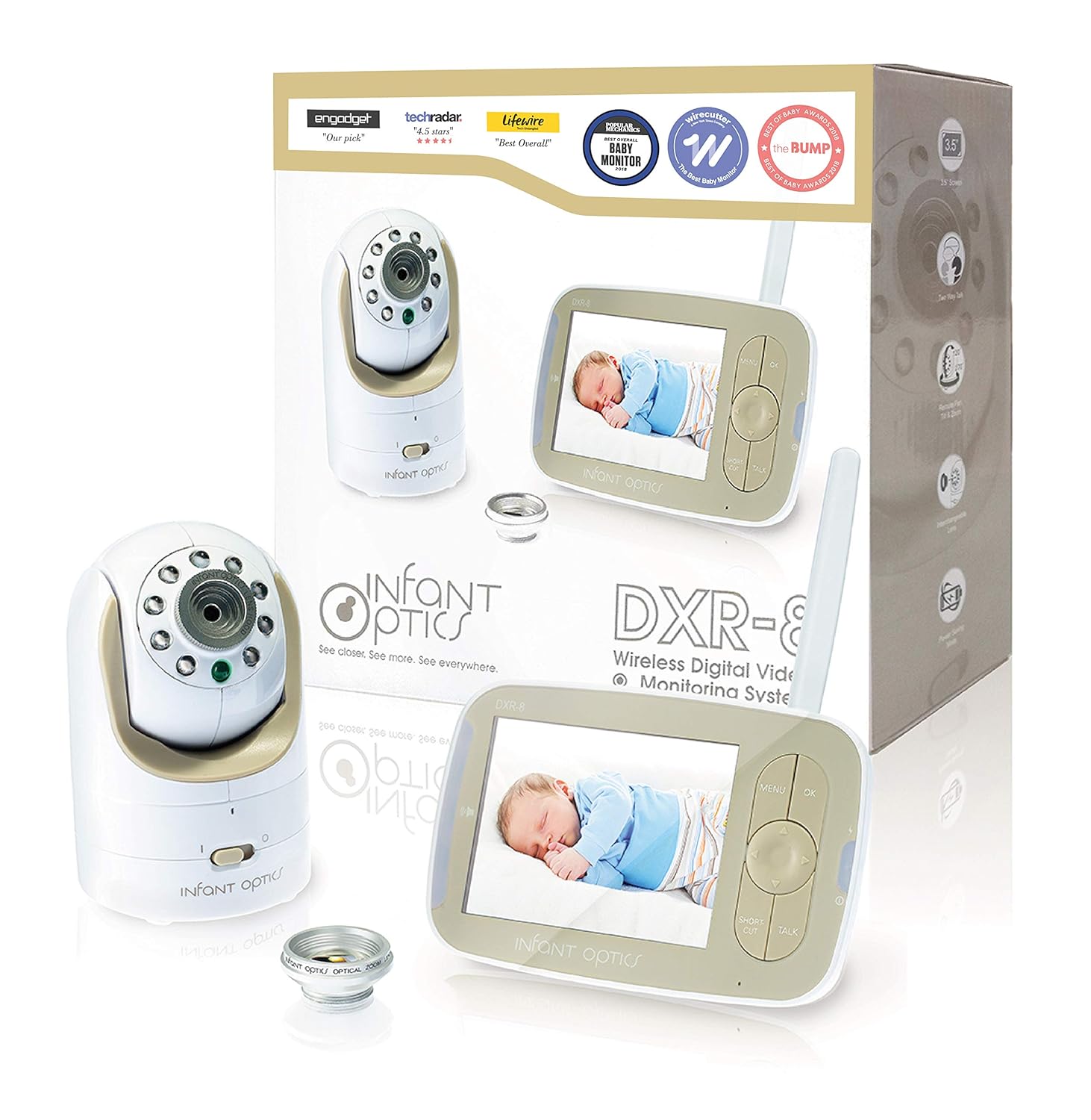 Video Baby Monitor with Interchangeable Optical Lens A455640