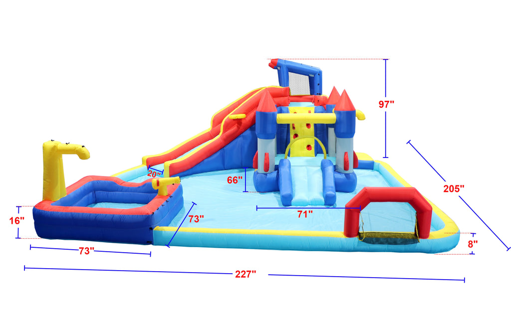 10 in1 Inflatable Water Park with Splash Pool R639038