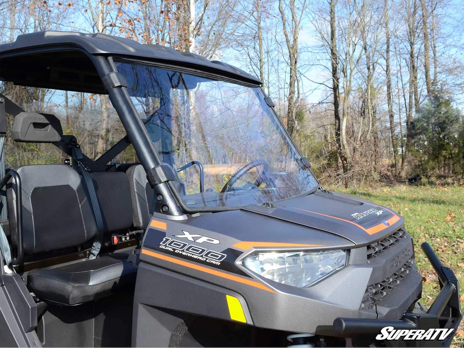 Clear Scratch Resistant Full Windshield for Polaris Ranger XP 1000 / Crew P41952