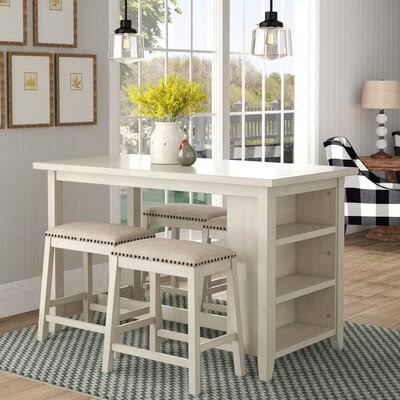 White 5 Piece Counter Height Dining Set X490318