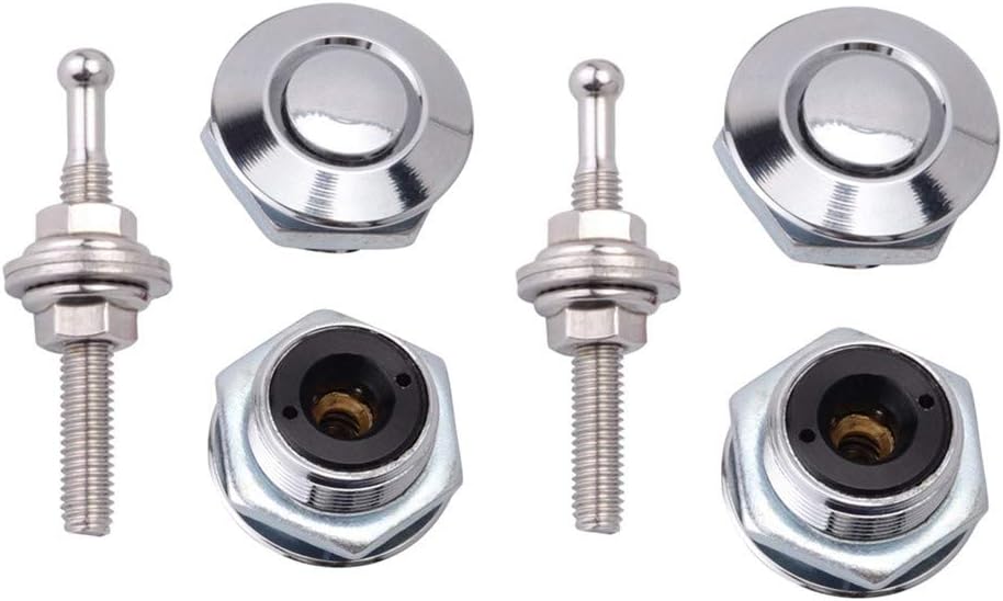 Quick Release Hood Pins 2 Pack 2.44" Diameter Black N182