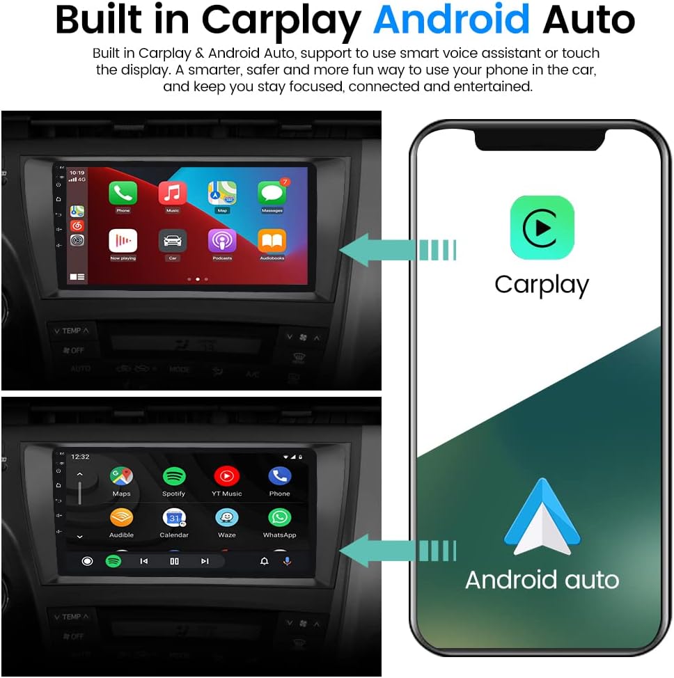 9 Inch Touch Screen Car Radio Stereo with Carplay Bluetooth Navigation L7644