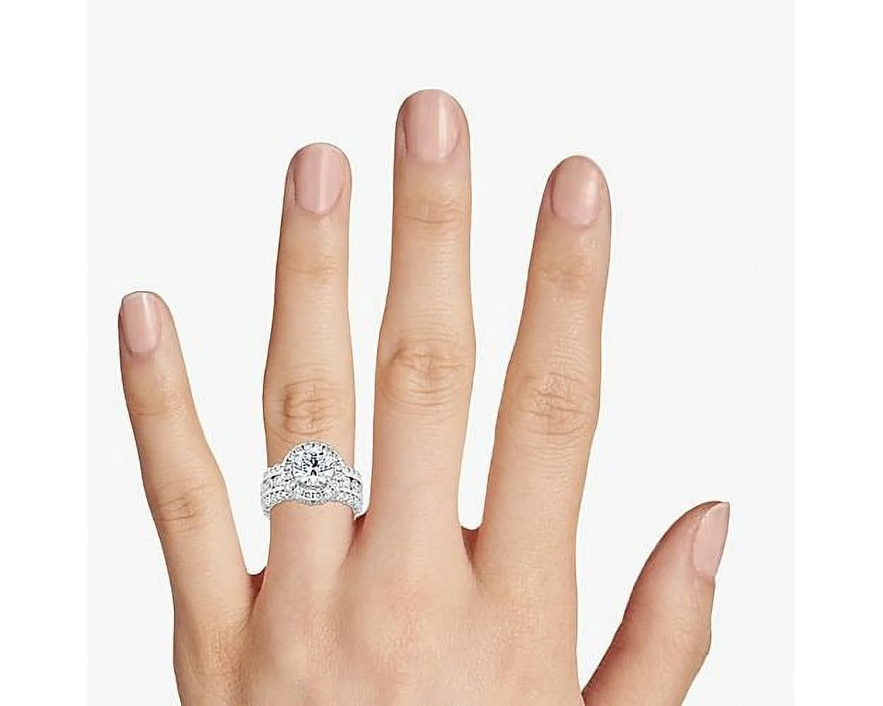 14K White Gold Solitaire Diamond Ring Size 7 C499730