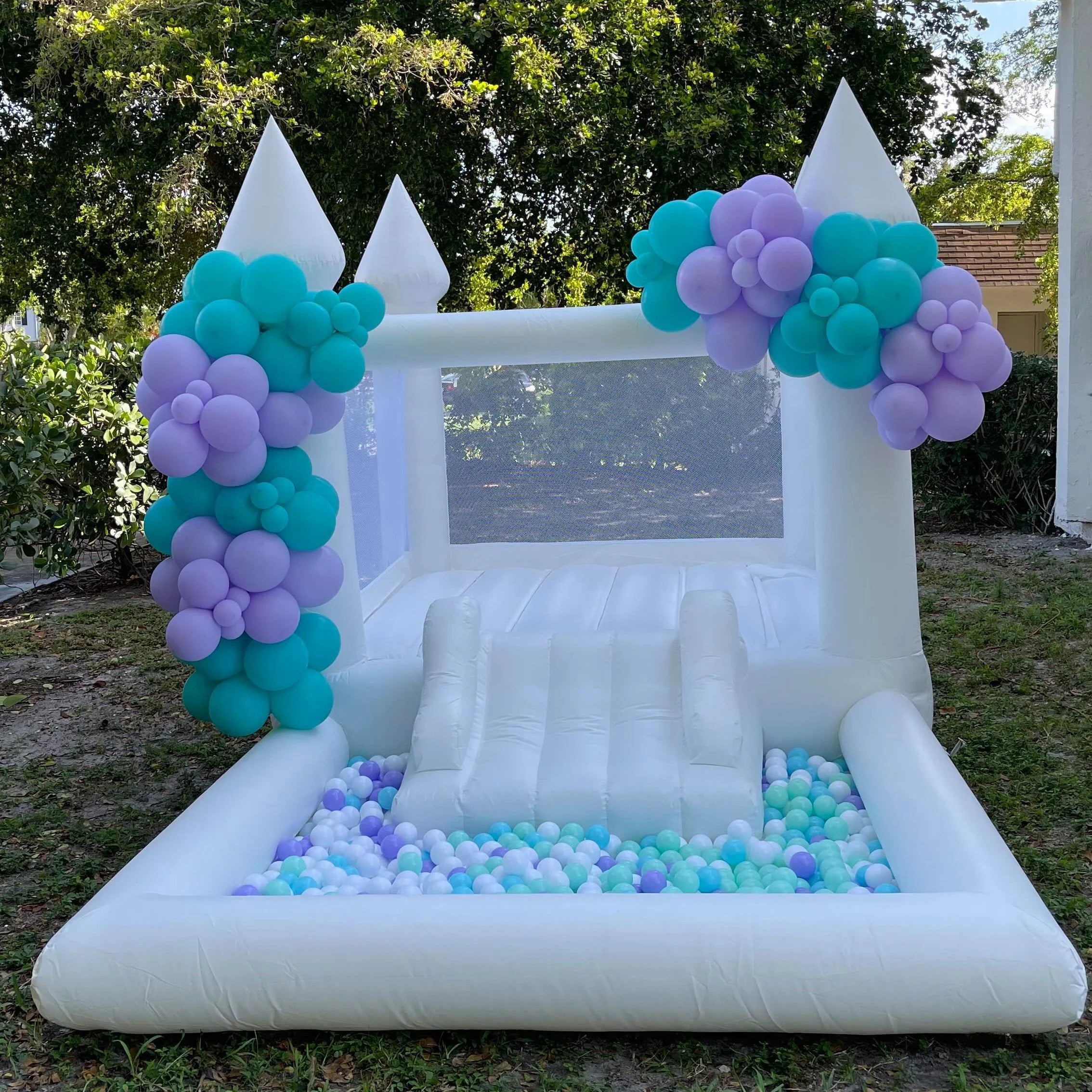 Kids Bounce House PVC Slide Ball Pit 3in1 with Air Blower 13 x 8ft T1249