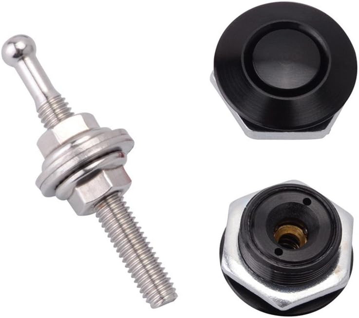 Quick Release Hood Pins 2 Pack 2.44" Diameter Black N182