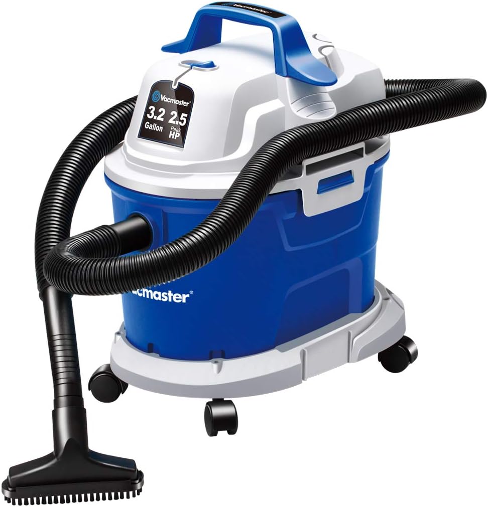 3.2 Gallon 2.5 Peak HP Wall Mounted Shop Vacuum Cleaner with Extension Wands Tool Storage & Wall Bracket, Pack of 2 Z441