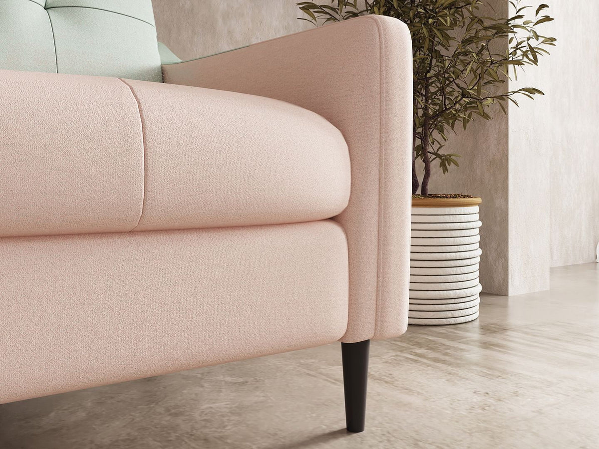Tufted Futon Sofa with Metal Legs V95586