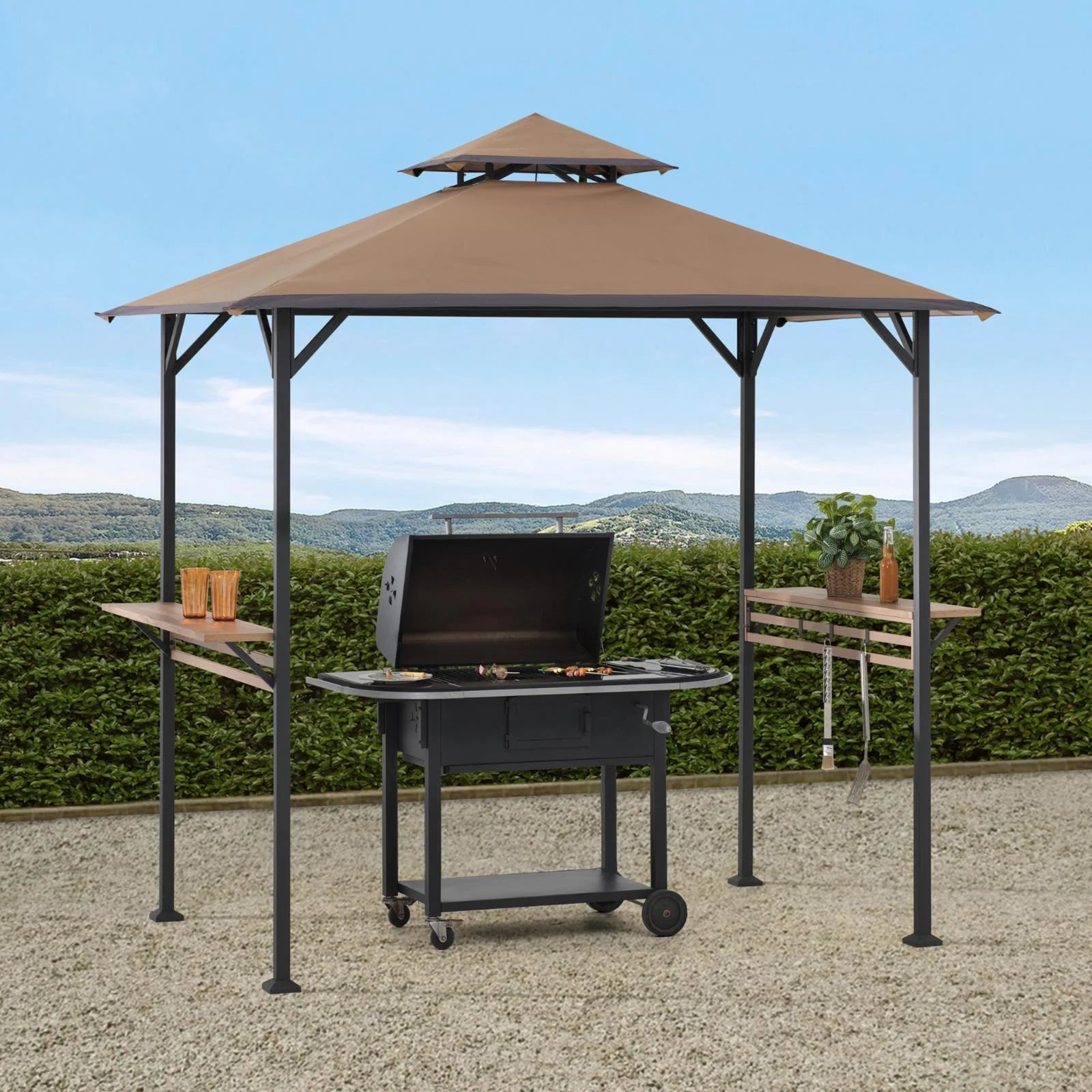 Khaki Grill Gazebo B16120