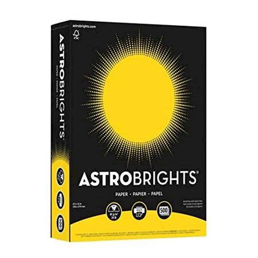 Solar Yellow 24 lb 8.5 x 11 Color Paper 500 Sheets M6945