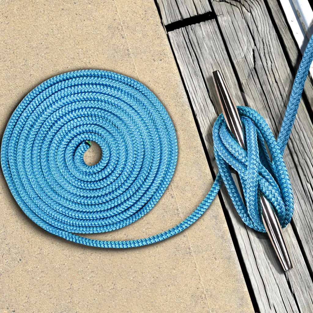 Marine-Grade Double-Braided Nylon Dock Line with 12” Eyelet L9121