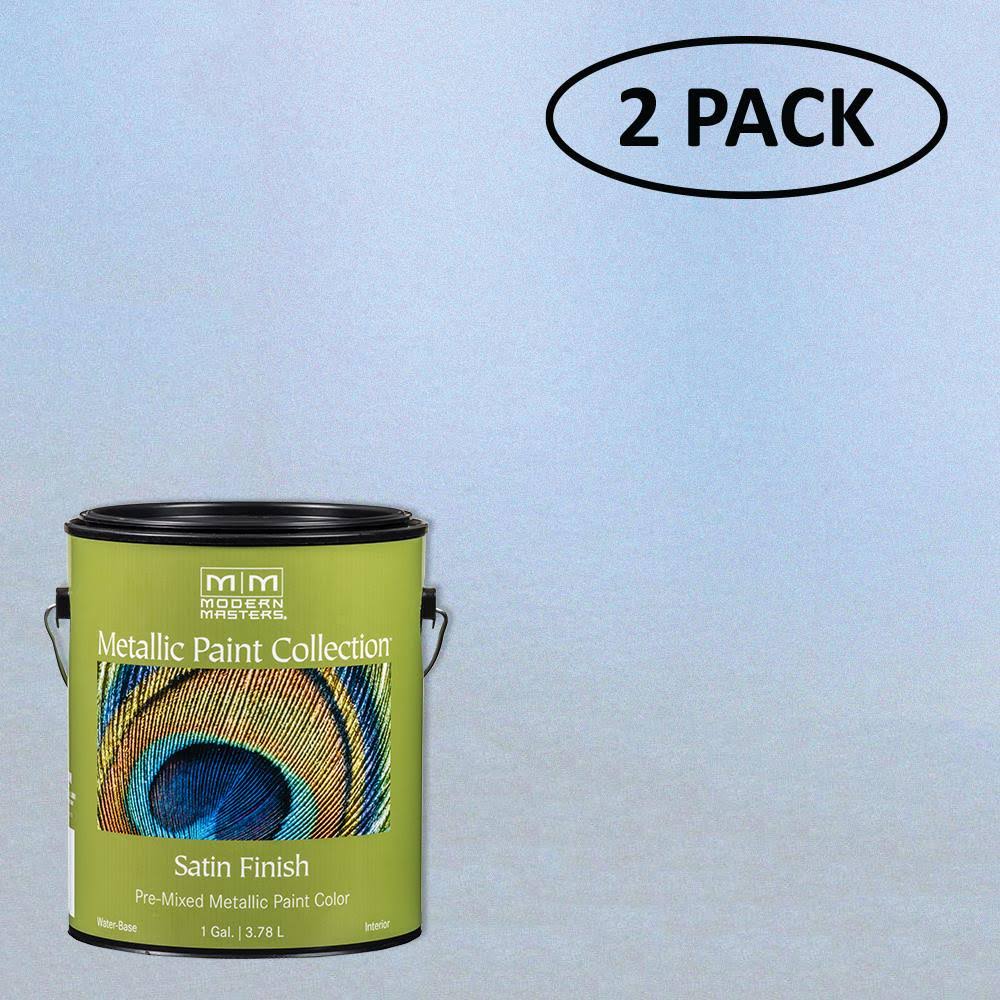 Satin Flash Blue Metallic Paint, 1 Gallon (2 Pack) P136
