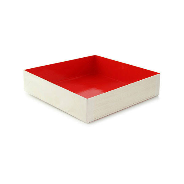 Wooden Folding Box with Red Shiny Interior, 24 oz. Pack of 100 J694321