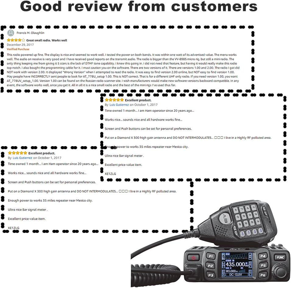 Dual Band Transceiver Mobile Radio VHF/UHF Two Way Radio T303