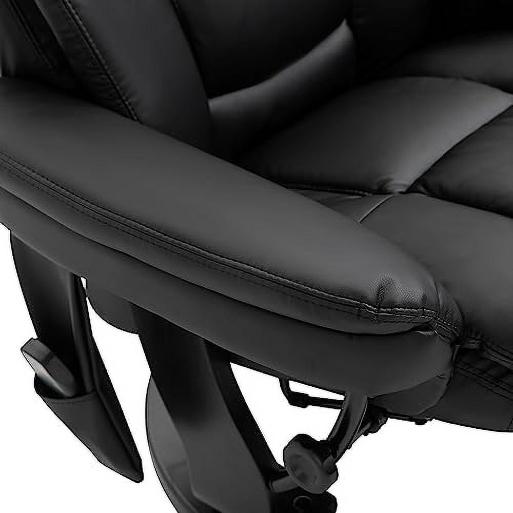 Brown PU Leather Massage Recliner Chair with Ottoman Z655936