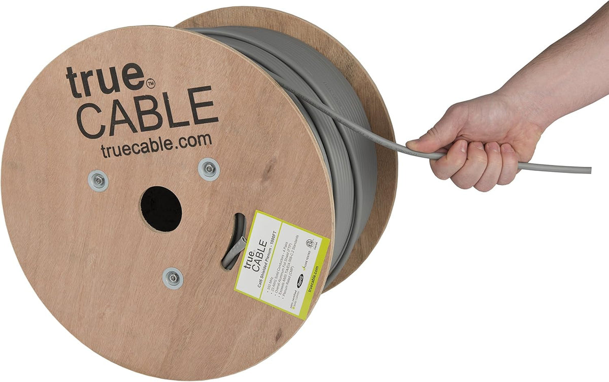 1000ft White 23AWG Solid Bare Copper Bulk Ethernet Cable C42135